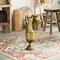 Decorative Antique Style Metal Jug Floor Vase with 2 Handles - Vintage Inspired Rustic Design for Entryway, Living Room, or Dining Room - Tall Elegant Home Decor Accent - Classic Metal Vase